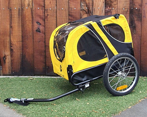 Dog Trailer to tow dogs up to 30kg behind your bike, with quick release