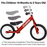 Cruzee Balance Bike for boys and girls from 18 months to 5 years