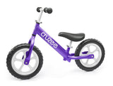 Cruzee purple runner bike with white wheels