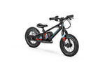 Mondraker Grommy 12" ebike balance bike in black and racing colours